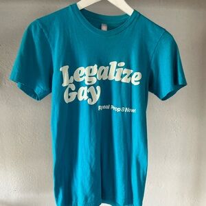 Vintage Repeal Prop 8 Blue Graphic T-Shirt